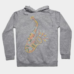 Saxophone Vibrant Colours Hoodie